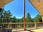 Huge covered deck and views all the way to Wyoming